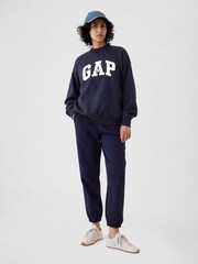Gap Blue Athletic Logo Mock Neck Jumper - Image 3 of 4