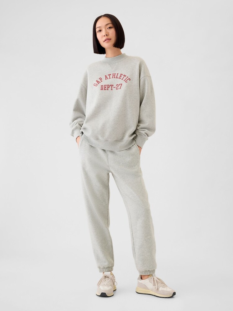 Gap Grey Athletic Logo Mock Neck Jumper - Image 3 of 5