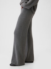 Gap Grey CashSoft Shaker-Stitch Knit Trousers - Image 3 of 5