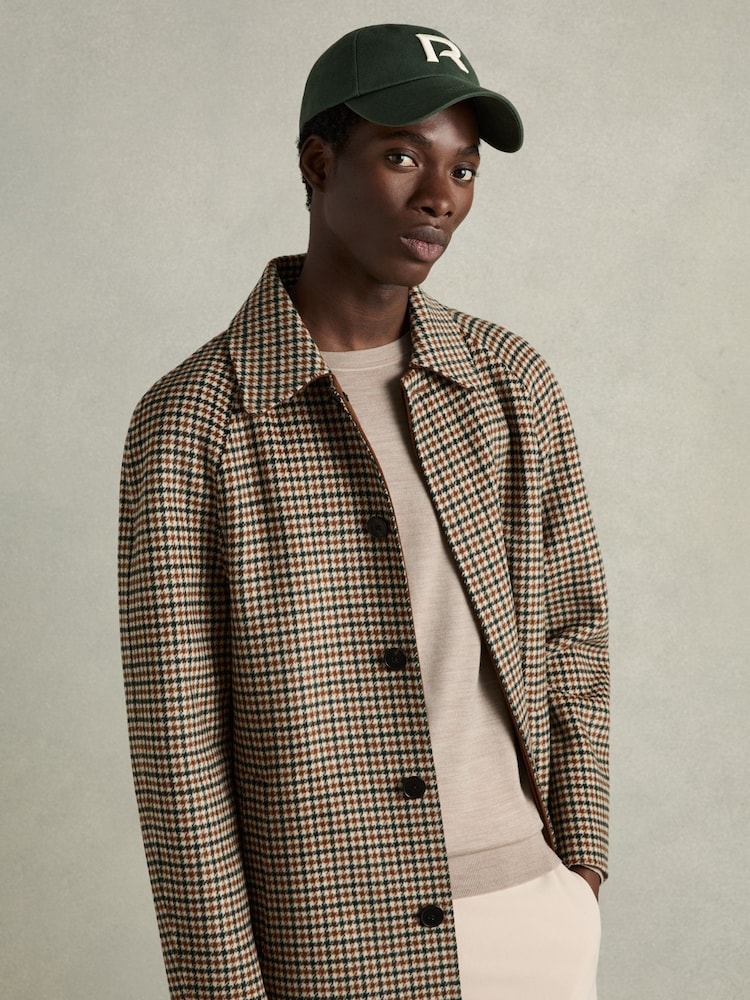 Reiss Green/Ivory Swanson Twill Logo-Embroidered Cap - Image 2 of 4