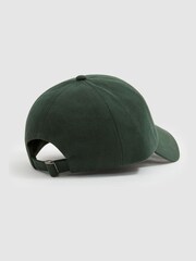Reiss Green/Ivory Swanson Twill Logo-Embroidered Cap - Image 3 of 4