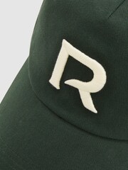 Reiss Green/Ivory Swanson Twill Logo-Embroidered Cap - Image 4 of 4