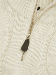 Reiss White Broughton Atelier Cabled-Cashmere Jumper - Image 6 of 6