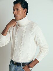 Reiss Smithers Atelier Cabled-Cashmere Roll-Neck Jumper - Bild 4 von 6