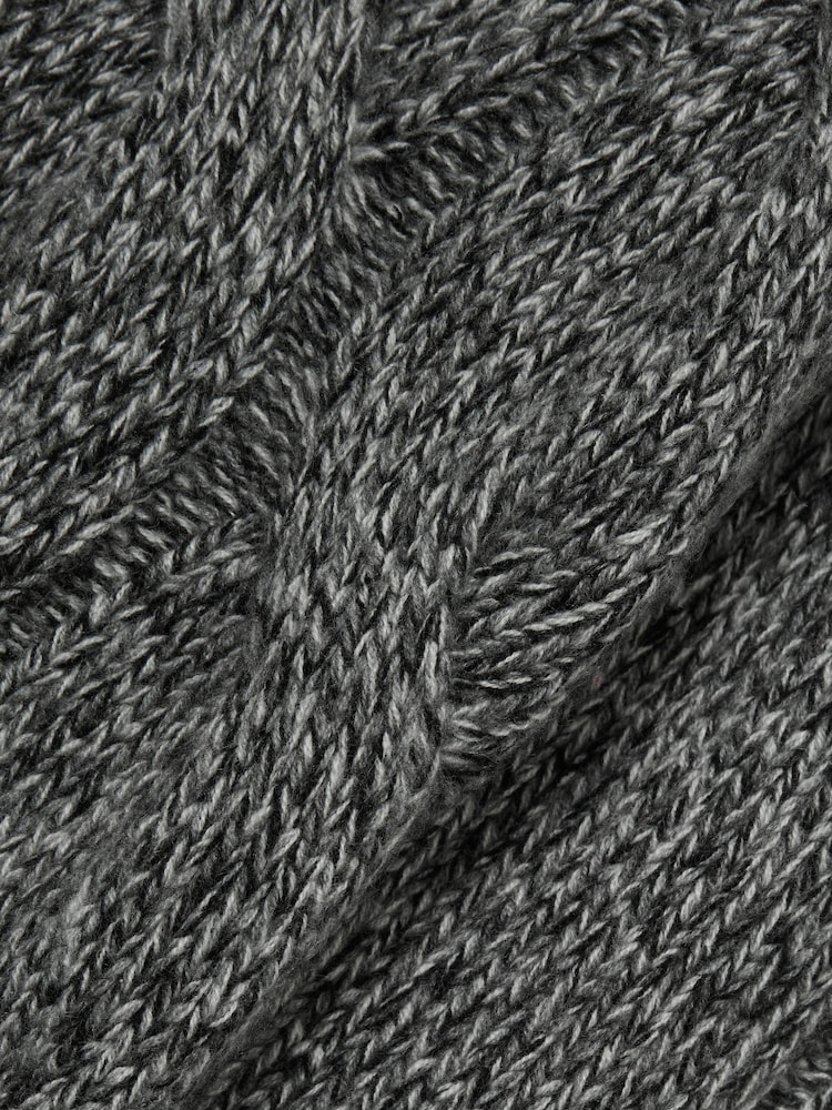 Reiss Black/White Richards Atelier Cabled-Cashmere Roll-Neck Jumper - Image 6 of 6 Reiss Black/White Richards Atelier Cabled-Cashmere Roll-Neck Jumper - Image 6 of 6