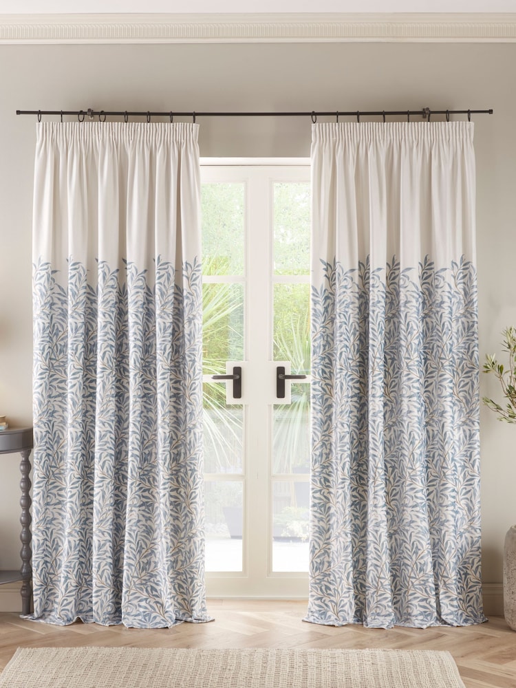 Clarke and Clarke Mineral Willow Bough Pencil Pleat Curtains - Image 1 of 1