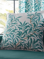 Clarke and Clarke Teal Willow Bough Cushion - Image 1 of 1