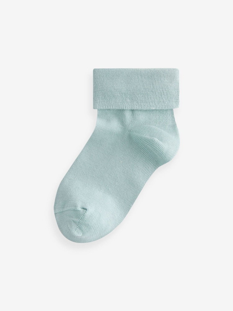 Multi 5 Pack Cotton Rich Roll top Ankle Socks - Image 3 of 8