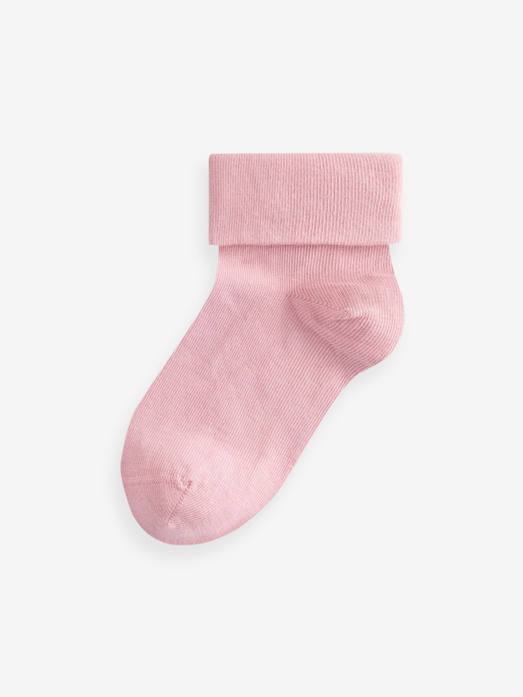 Multi 5 Pack Cotton Rich Roll top Ankle Socks - Image 5 of 8
