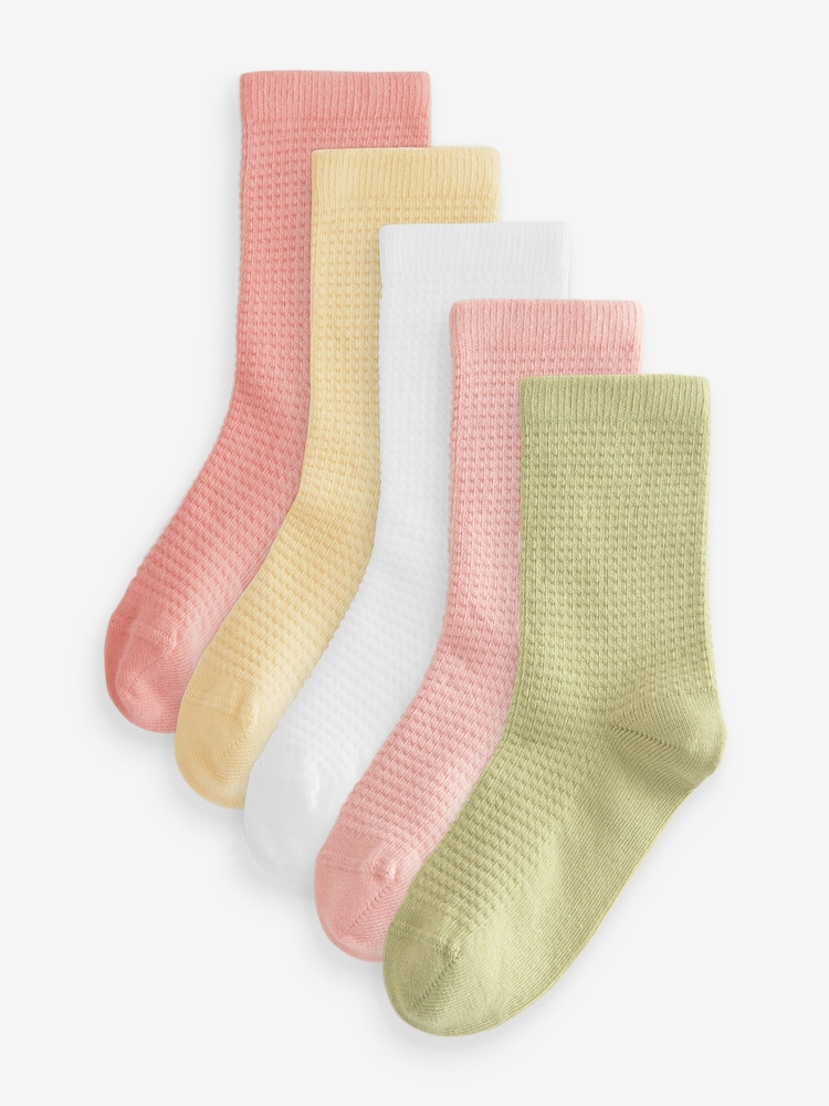 Več - 5 Pack Cotton Rich z vafljasto strukturo teksturirane gležnje nogavice - Slika 1 iz 6 Več - 5 Pack Cotton Rich z vafljasto strukturo teksturirane gležnje nogavice - Slika 1 iz 6