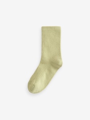 Multi 5 Pack Cotton Rich Waffle Texture Ankle Socks - Image 2 of 6