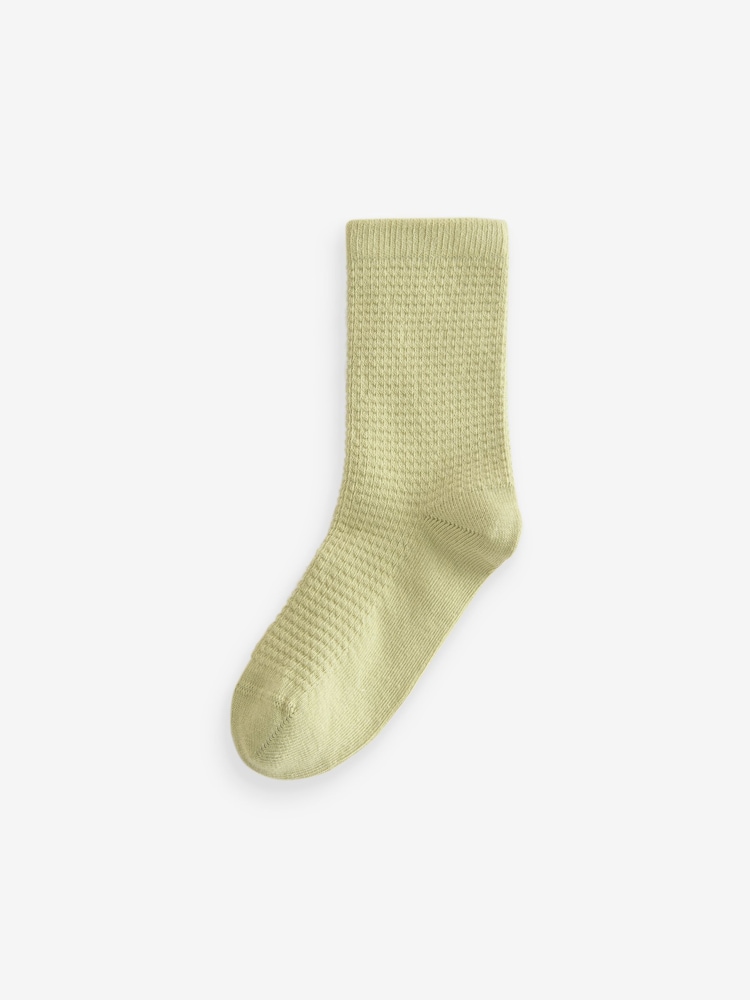 Multi 5 Pack Cotton Rich Waffle Texture Ankle Socks - Image 2 of 6