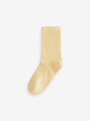Multi 5 Pack Cotton Rich Waffle Texture Ankle Socks - Image 4 of 6