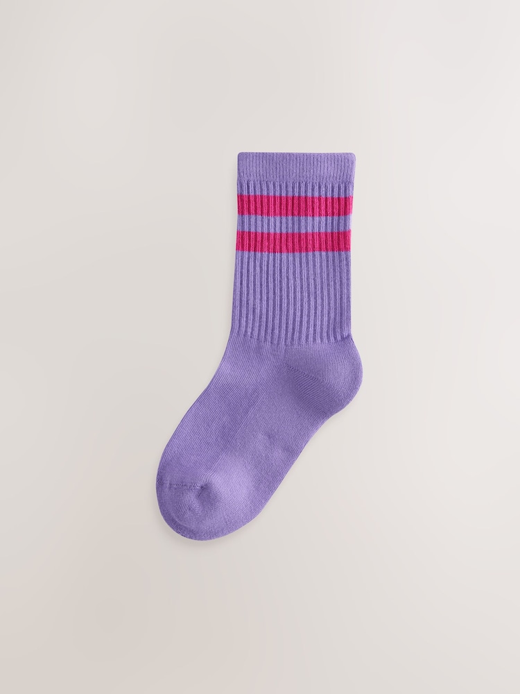 Multi 4 Pack Cotton Rich Cushioned Sole Ankle Socks - Image 5 of 8