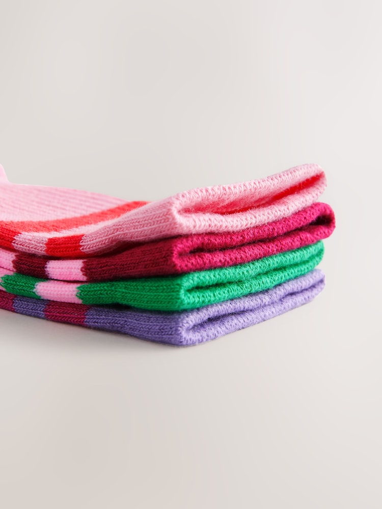 Multi 4 Pack Cotton Rich Cushioned Sole Ankle Socks - Image 7 of 8
