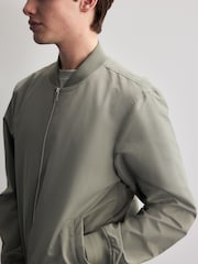 Sage Green Shower Resistant Bomber Jacket - Image 2 of 4