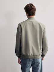 Sage Green Shower Resistant Bomber Jacket - Image 3 of 4