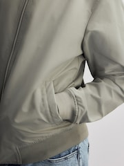 Sage Green Shower Resistant Bomber Jacket - Image 4 of 4