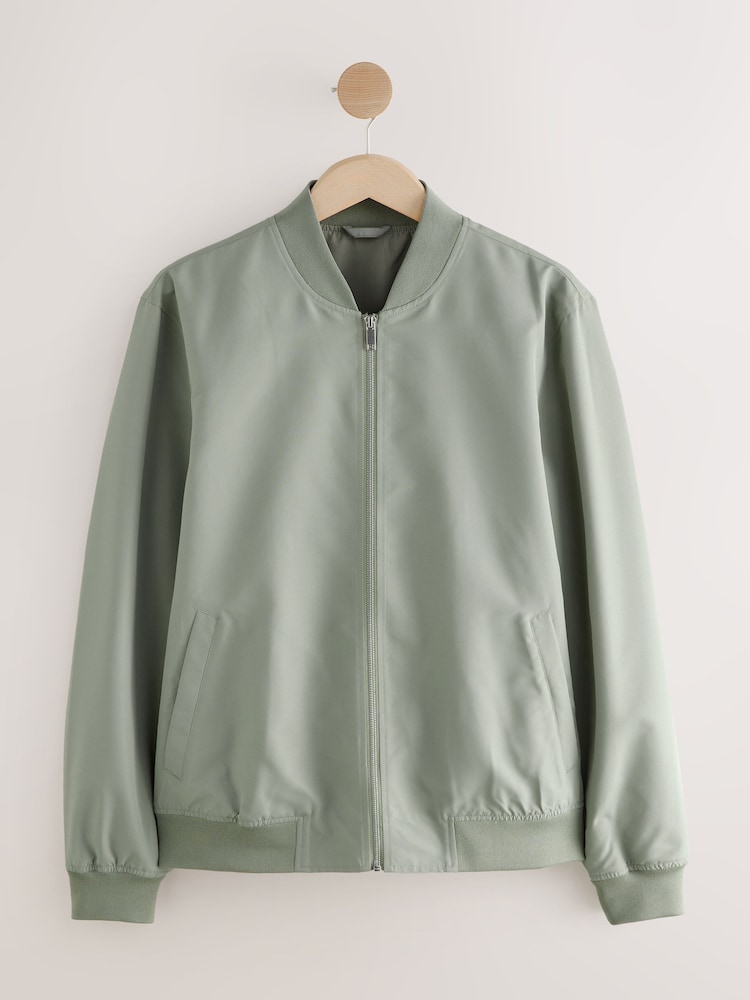Sage Green - Shower Resistant Bomber Jacket - Image 6 of 6 Sage Green - Shower Resistant Bomber Jacket - Image 6 of 6