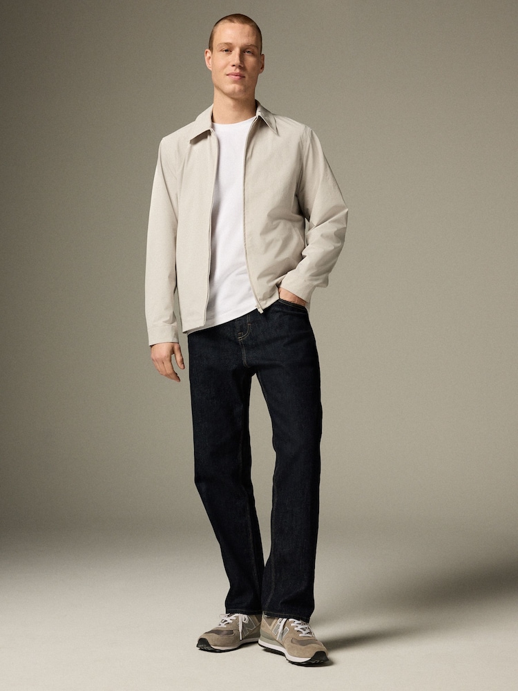 Ecru Stretch Technical Shacket - Image 2 of 7
