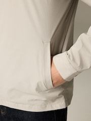 Ecru Stretch Technical Shacket - Image 6 of 7