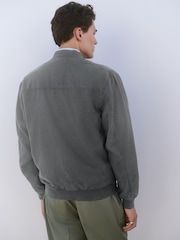 Azul - bomber TENCEL ™ Linen Blend e liocel Jacket - Imagem 6 de 8