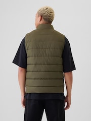Gap Green Logo Water Resistant Puffer Gilet Jacket - Image 2 of 6