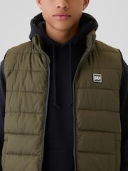 Gap Green Logo Water Resistant Puffer Gilet Jacket - Image 4 of 6