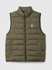Gap Green Logo Water Resistant Puffer Gilet Jacket - Image 5 of 6
