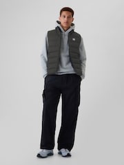 Gap Black Logo Water Resistant Puffer Gilet Jacket - Image 3 of 6