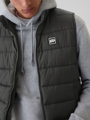 Gap Black Logo Water Resistant Puffer Gilet Jacket - Image 4 of 6