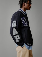 Gap, College-Bomberjacke aus Wollmischung mit Logo - Bild 6 von 10