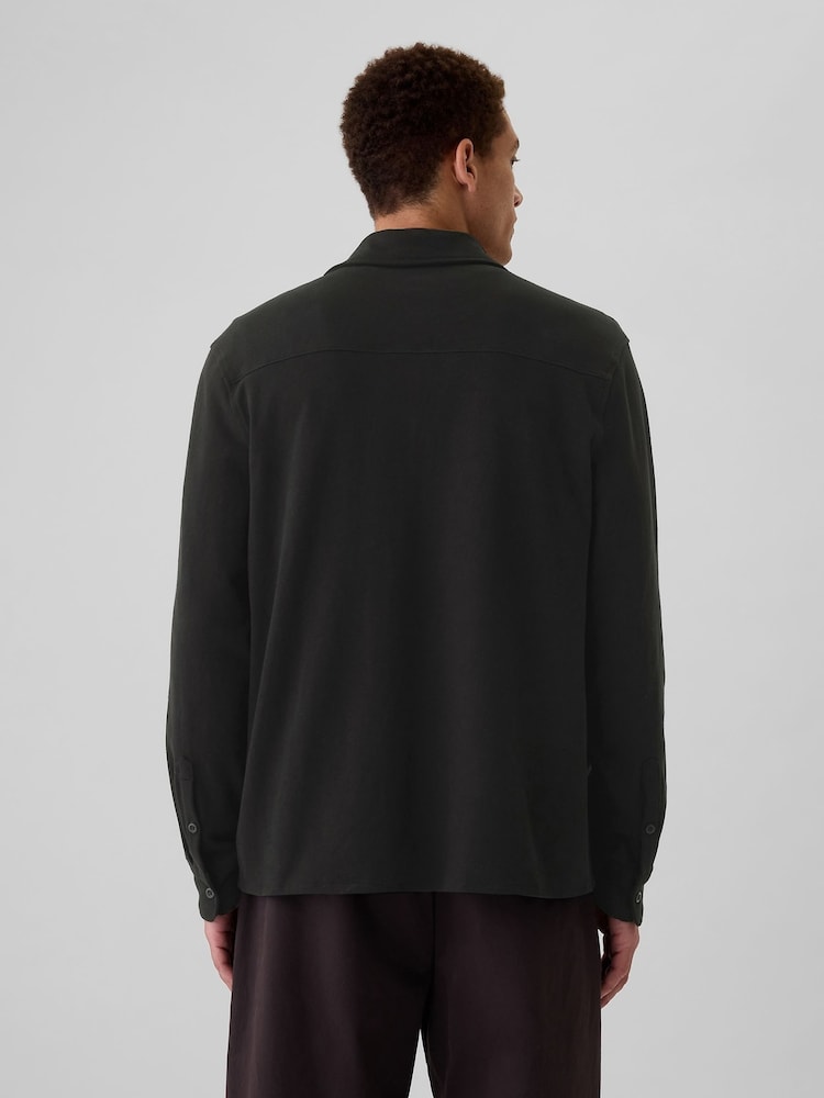 Gap Black Jersey Long Sleeve Shirt - Image 2 of 5