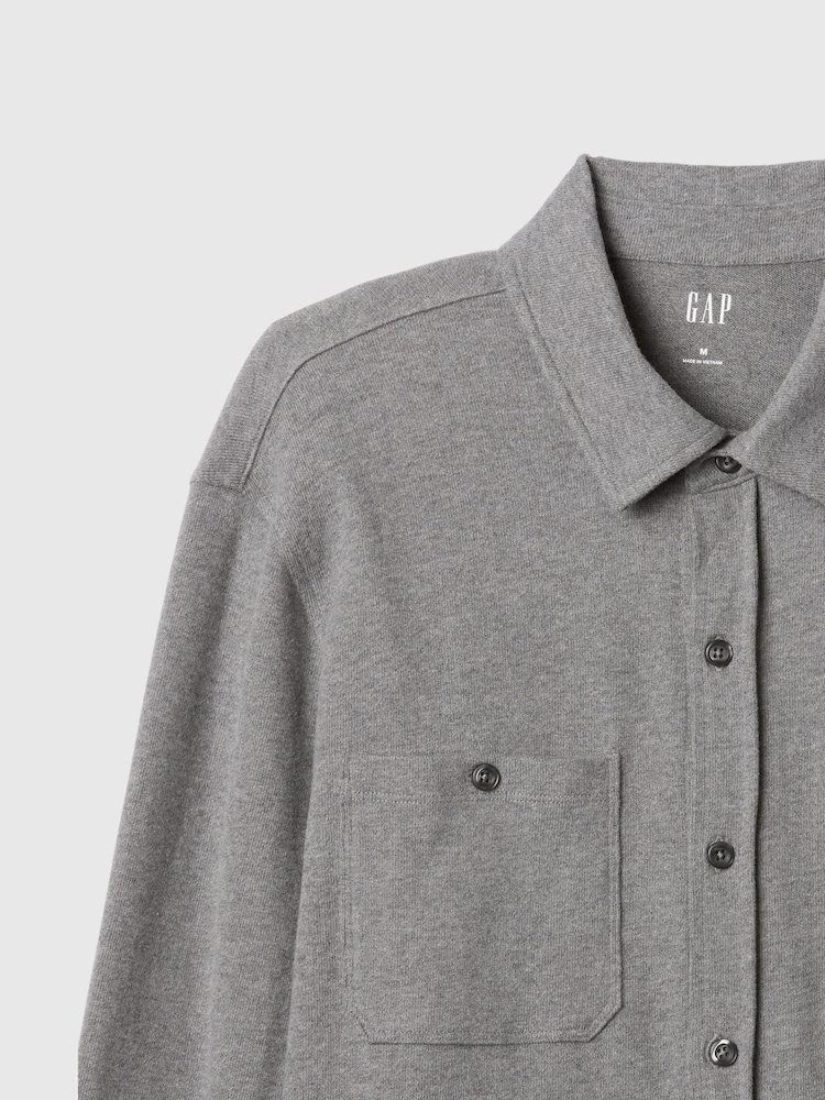 Gap Grey Jersey Long Sleeve Shirt - Image 4 of 4