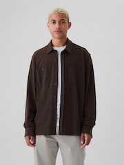 Gap Brown Jersey Long Sleeve Shirt - Image 1 of 5