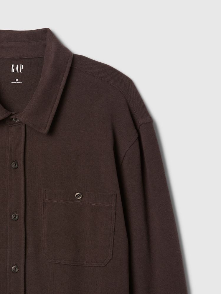 Gap Brown Jersey Long Sleeve Shirt - Image 5 of 5