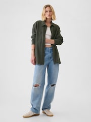 Gap Green Jersey Long Sleeve Shirt - Image 4 of 6