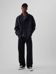 Gap Black Waffle 100% Cotton Henley T-Shirt - Image 3 of 5