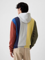 Gap Grey Heavyweight Colourblock Athletic Logo Hoodie - Image 2 of 5
