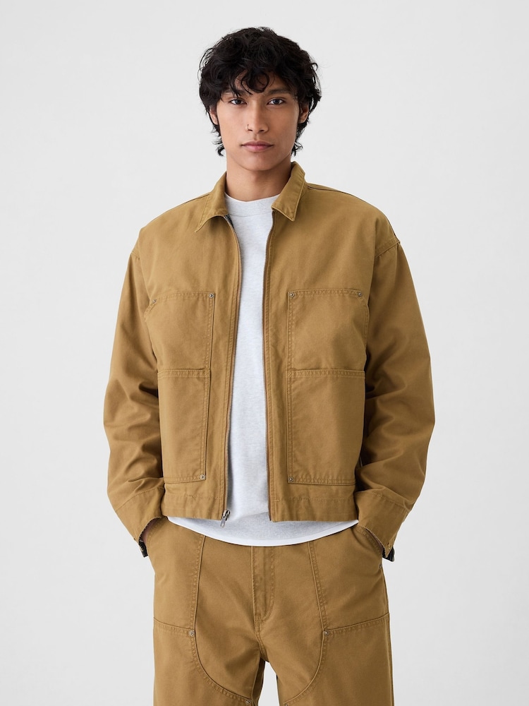 Gap Brown Canvas Denim Carpenter Jacket - Image 1 of 5