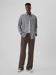 Gap Brown 365 Pleated Trousers - Image 1 of 6
