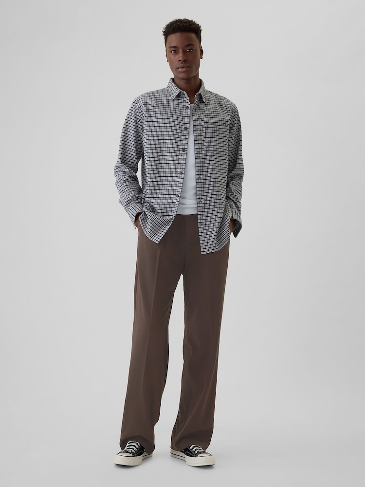 Gap Brown 365 Pleated Trousers - Image 1 of 6