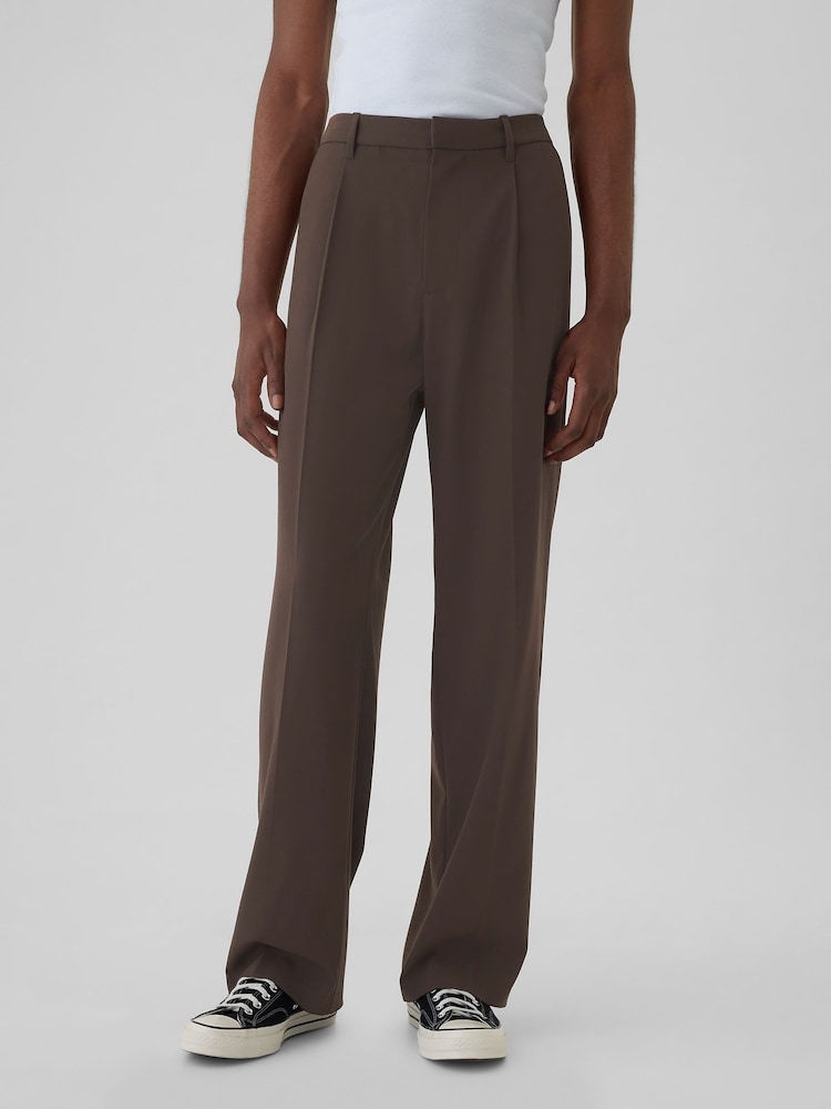 Gap Brown 365 Pleated Trousers - Image 2 of 6