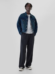 Gap Navy Blue 365 Pleated Trousers - Image 1 of 5