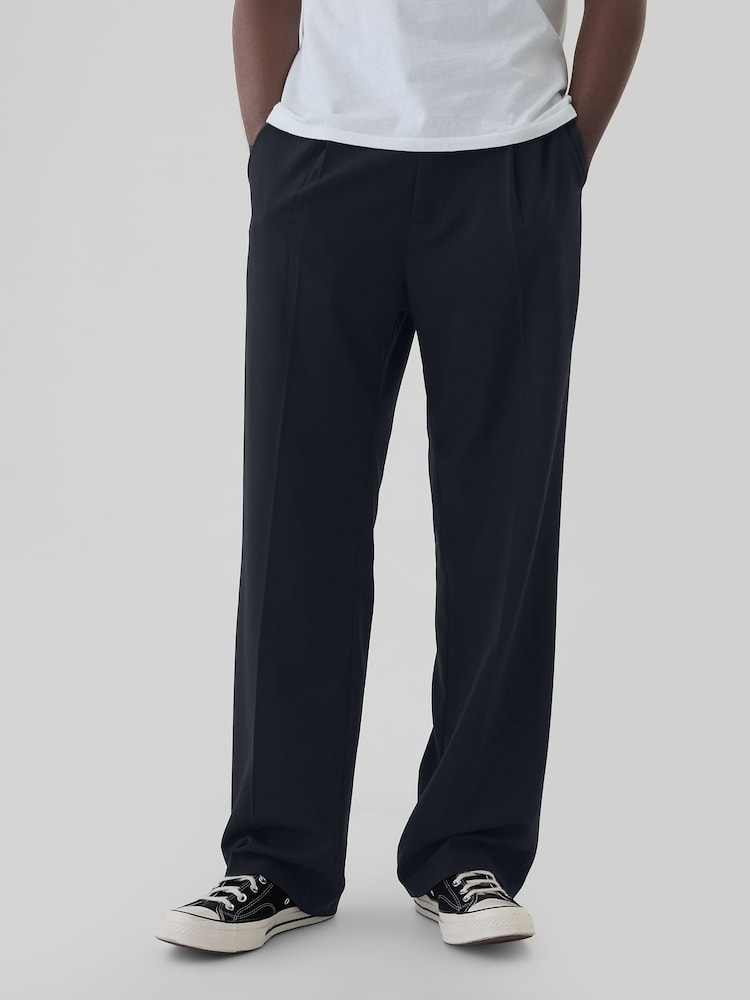 Gap Navy Blue 365 Pleated Trousers - Image 2 of 5