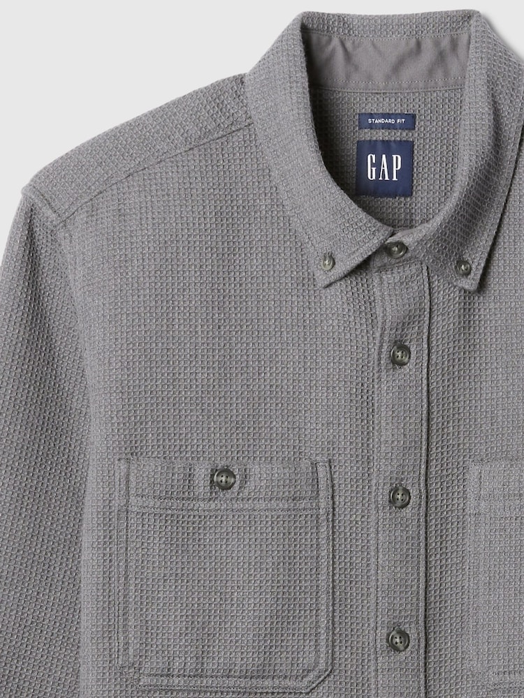 Gap Grey Knit Overshirt - Image 5 of 5
