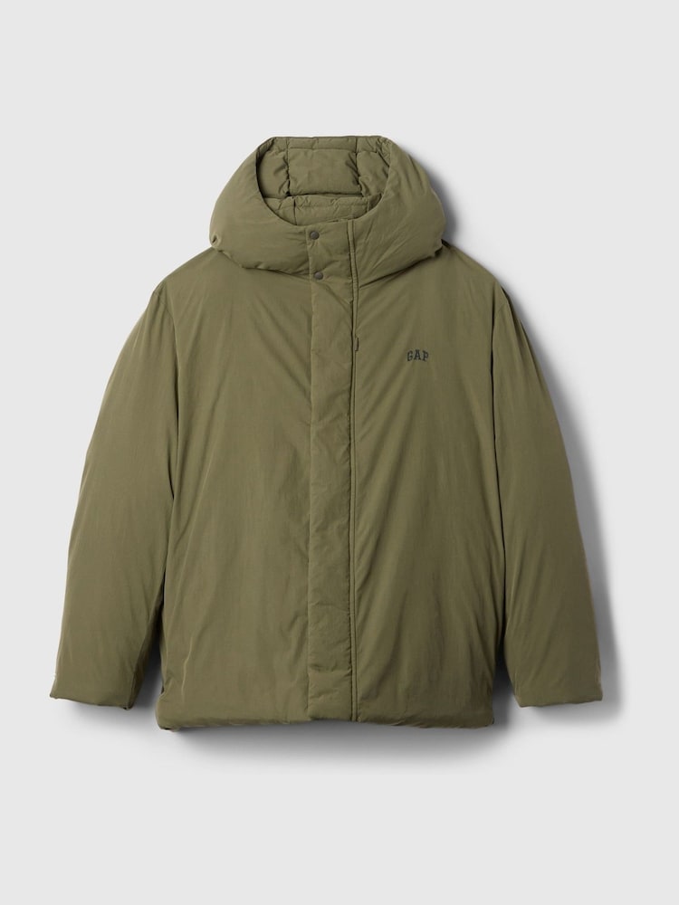 zelena - Gap Logo Water-Resistant Parka Coat - Slika 5 iz 5 zelena - Gap Logo Water-Resistant Parka Coat - Slika 5 iz 5
