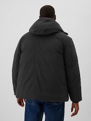 črna - Gap Logo Water-Resistant Parka Coat - Slika 2 iz 5