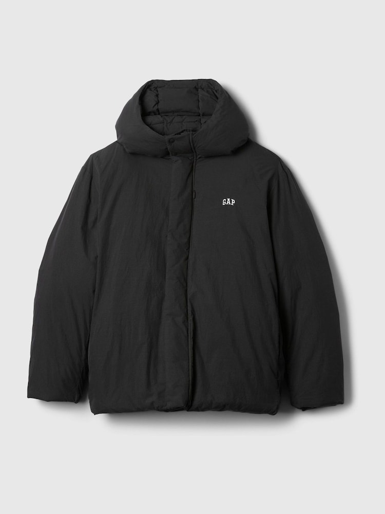 črna - Gap Logo Water-Resistant Parka Coat - Slika 5 iz 5