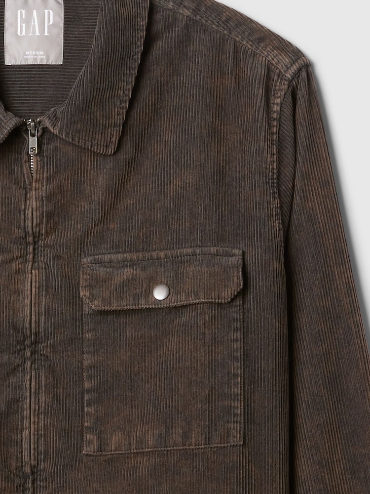 Gap Brown Corduroy Point Collar Jacket - Image 5 of 5